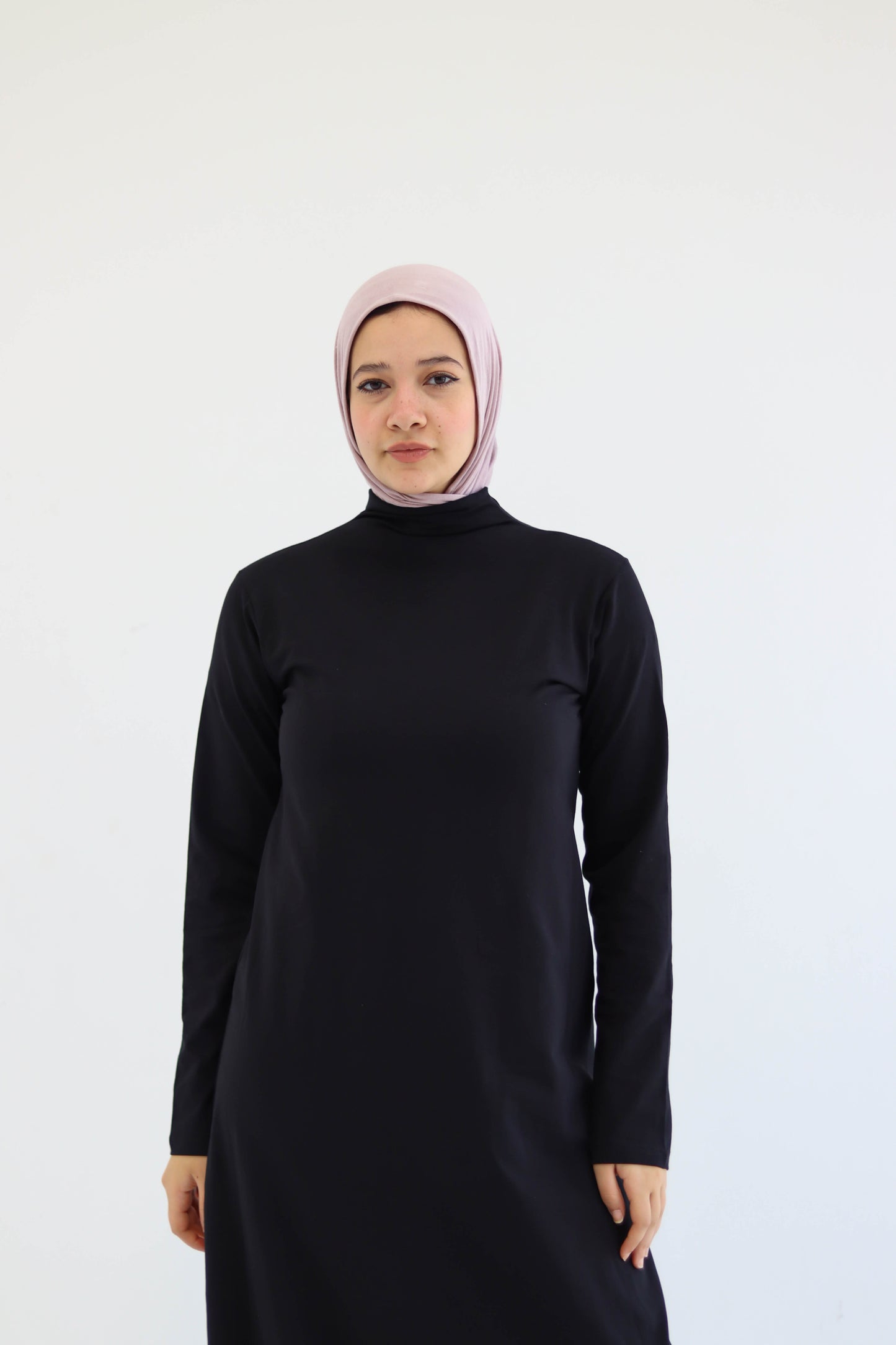 A-Line Black Basic Dress