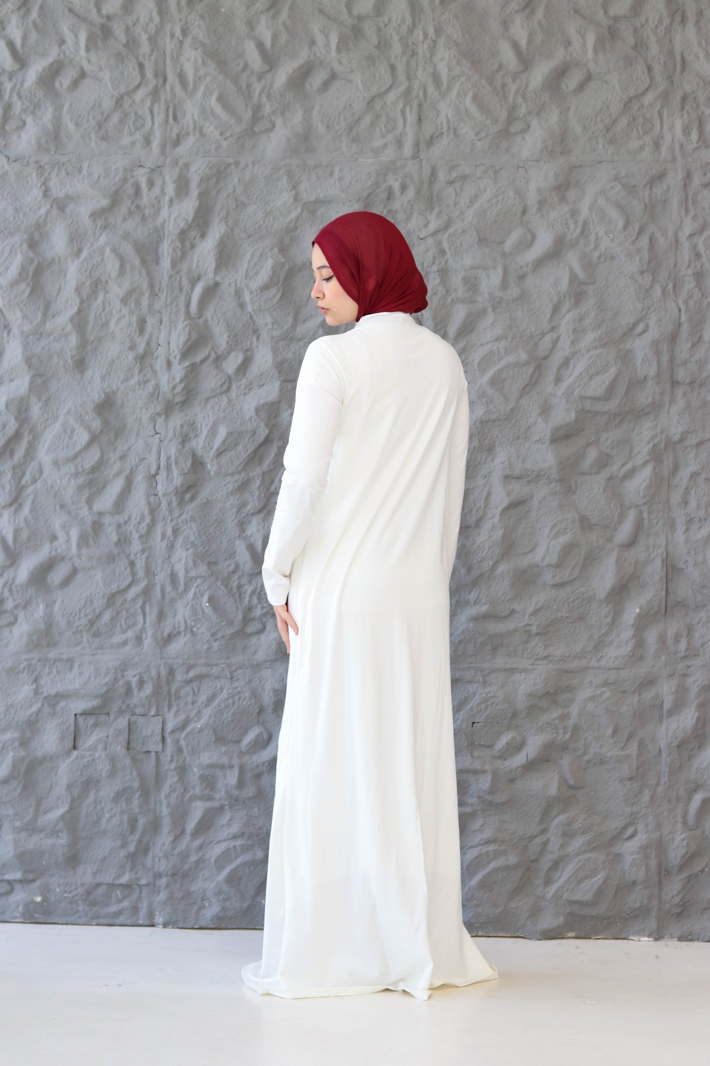 A-Line White Basic Dress