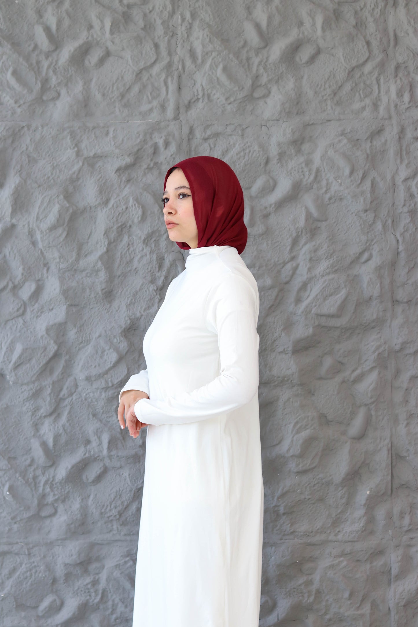 A-Line White Basic Dress