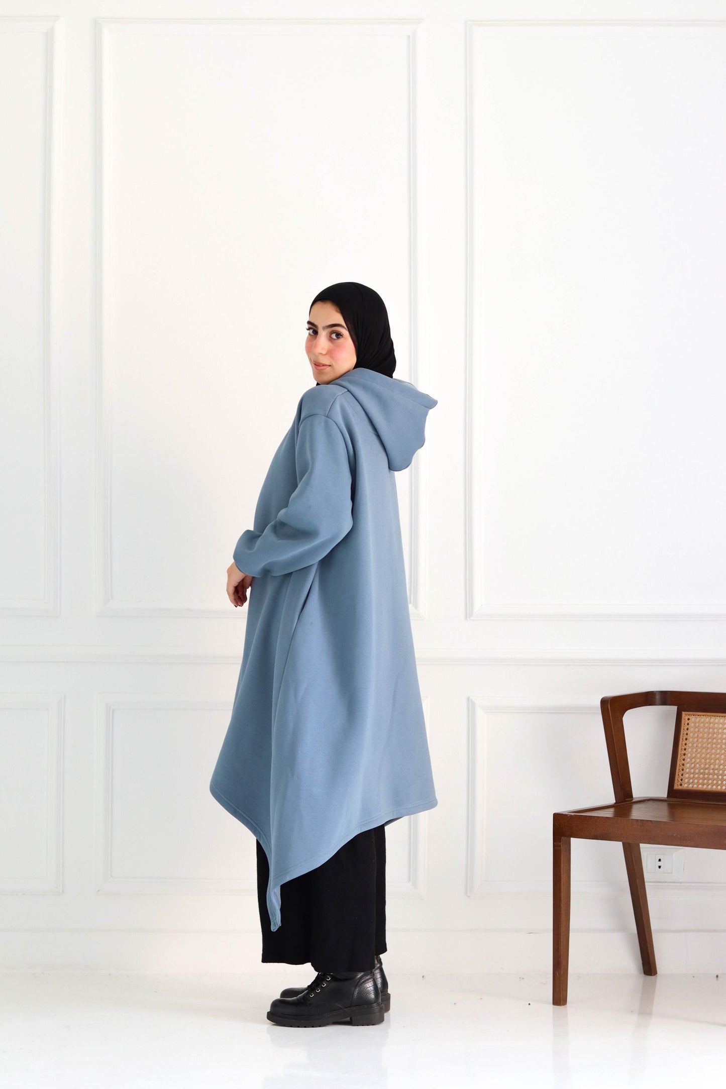 Greyish Blue Hoodie