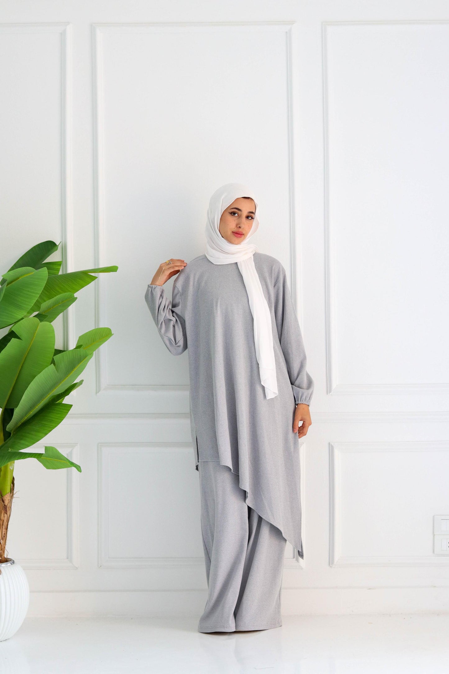 Light Grey Set Tunic & Pants