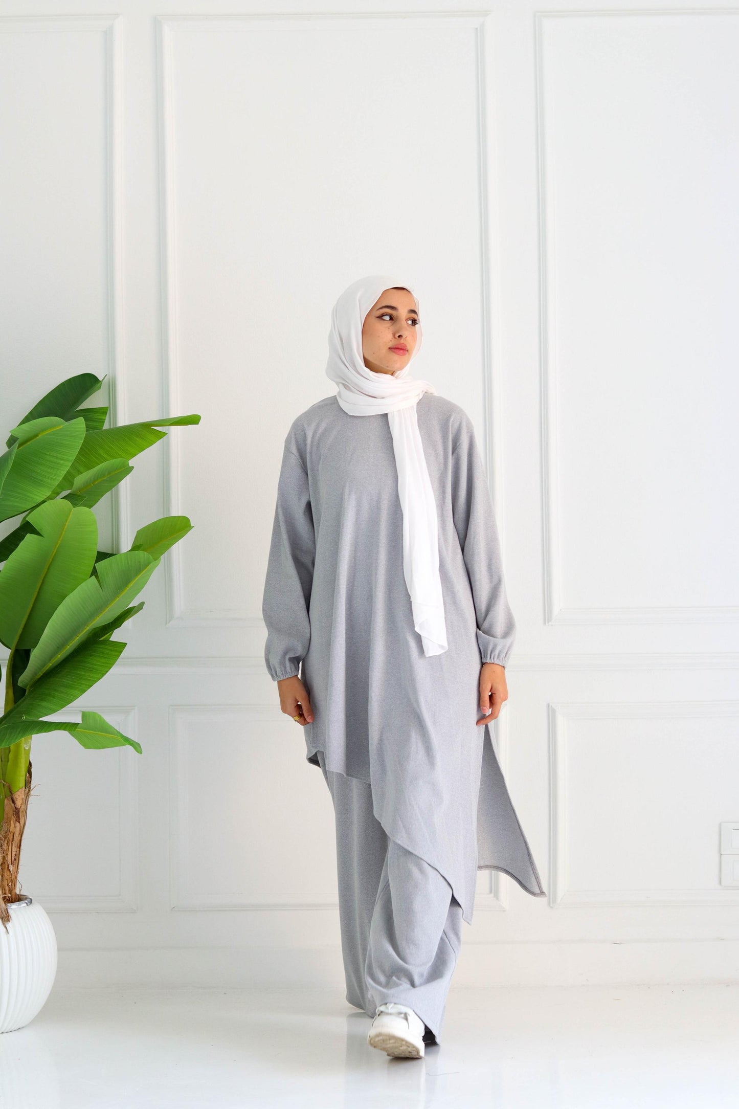 Light Grey Set Tunic & Pants
