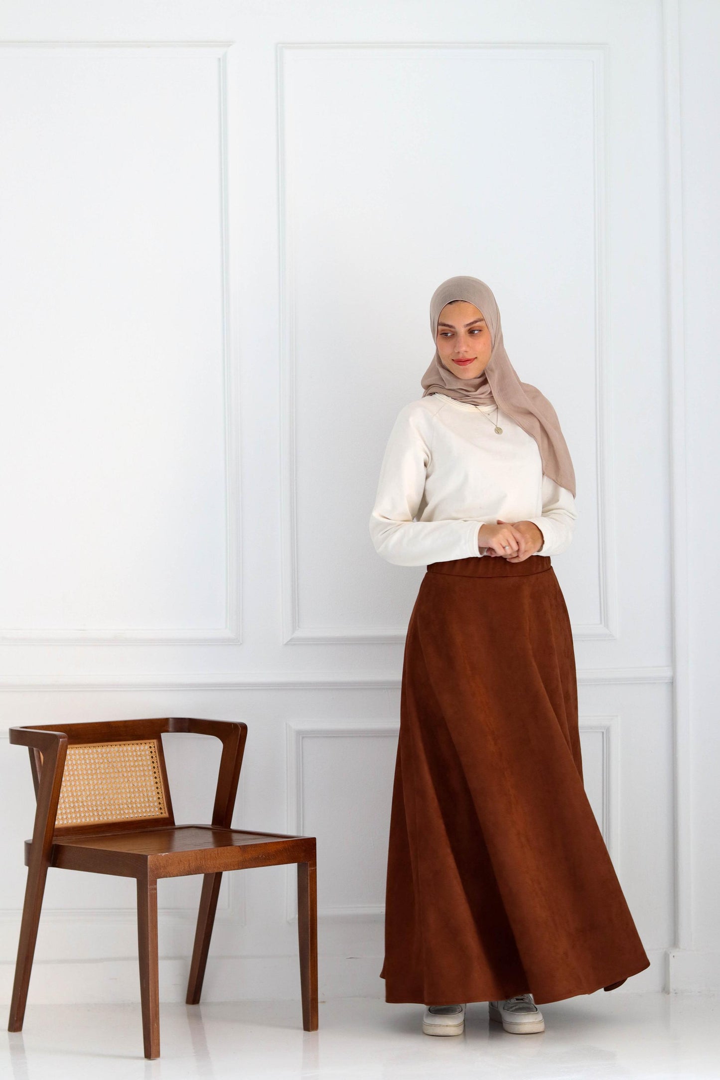 Brown Suede Skirt