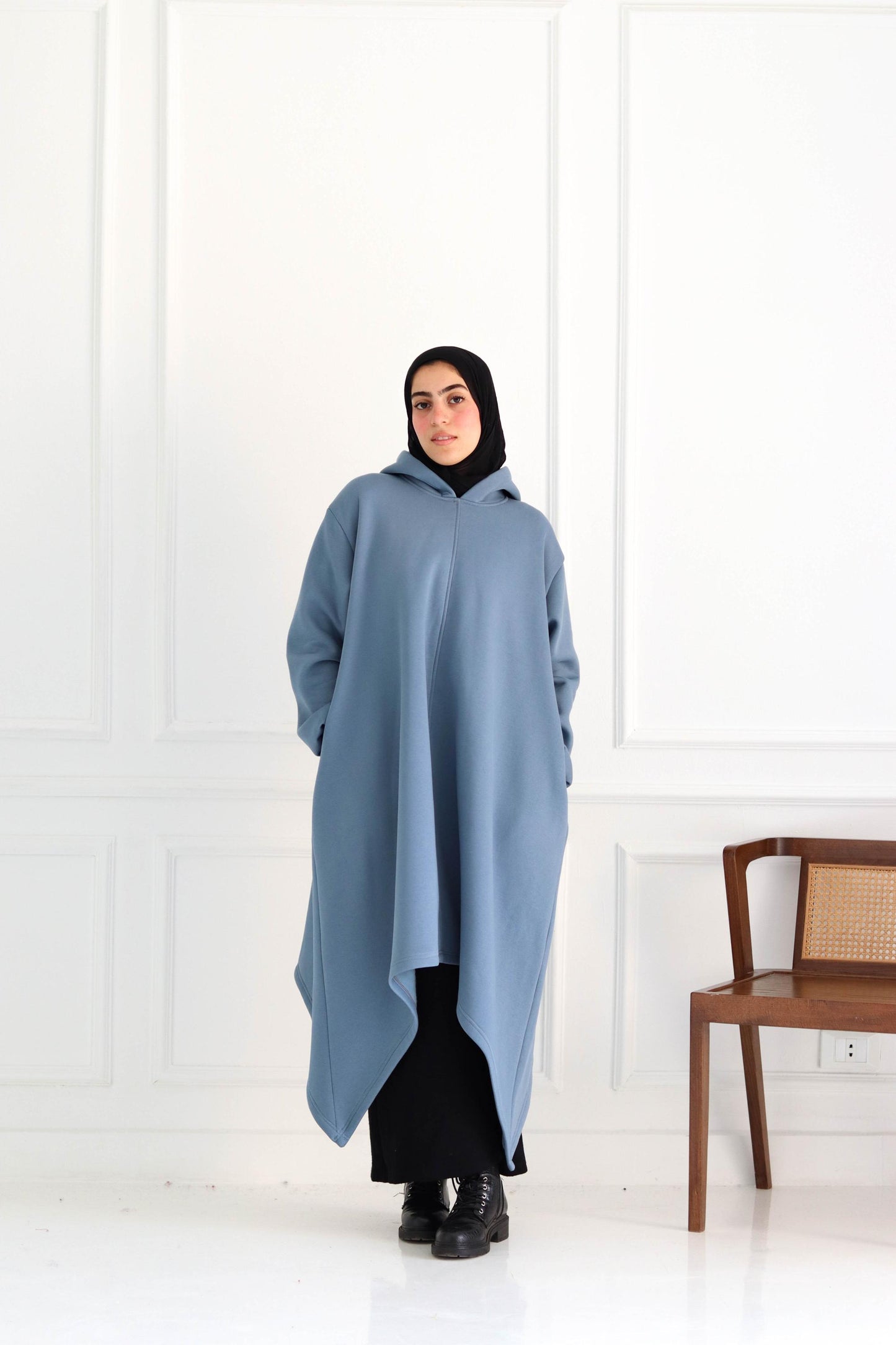 Greyish Blue Hoodie