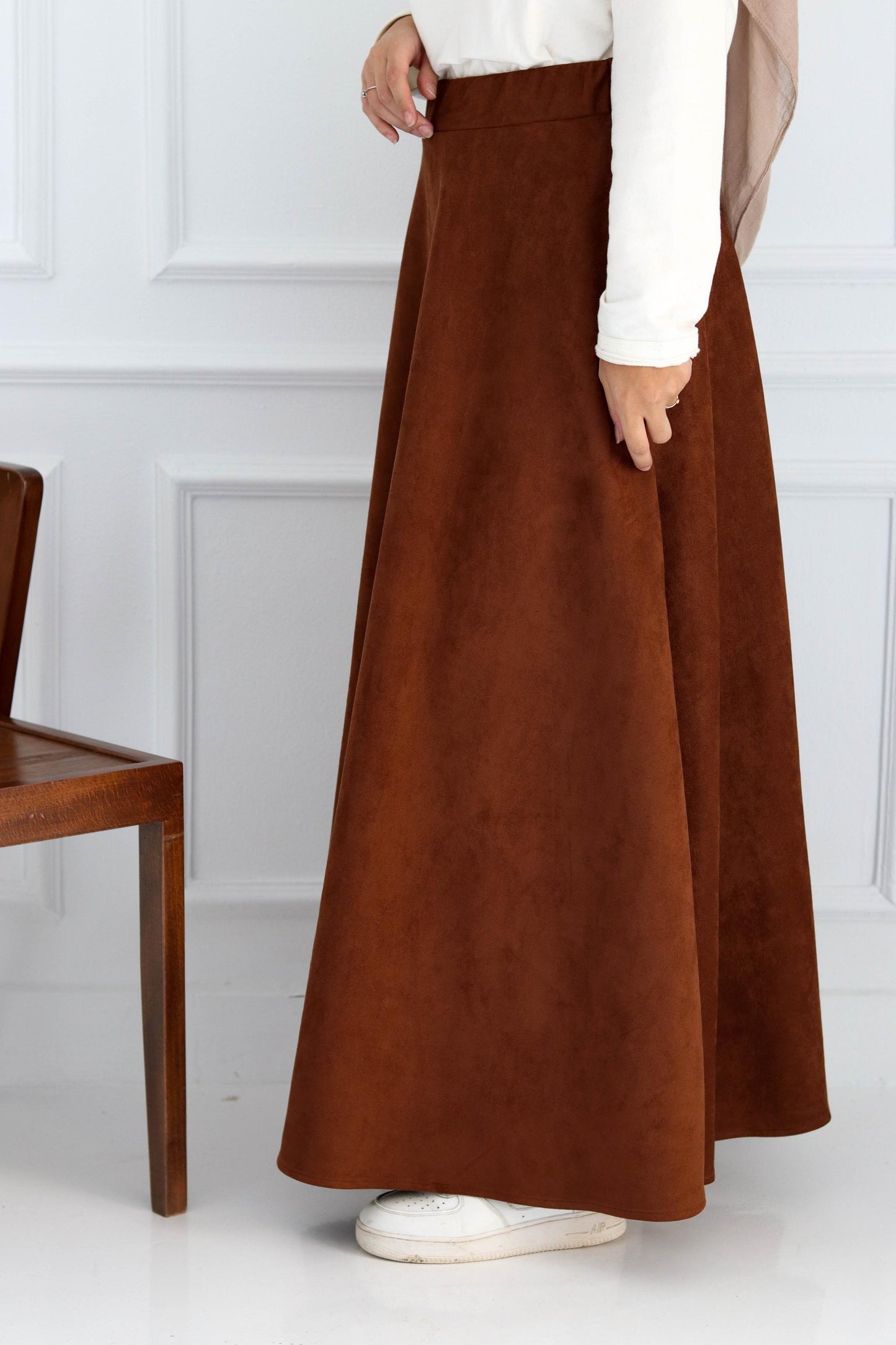 Brown Suede Skirt