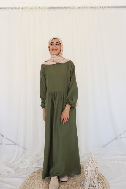 Olive Flowy Dress
