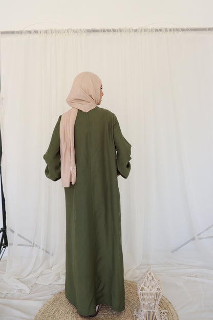 Olive Flowy Dress