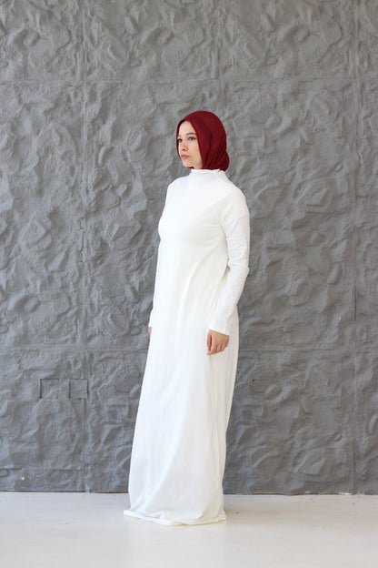 A-Line White Basic Dress