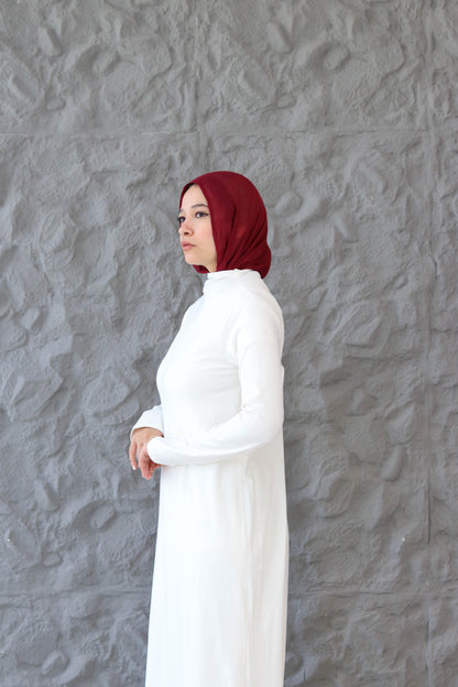 A-Line White Basic Dress