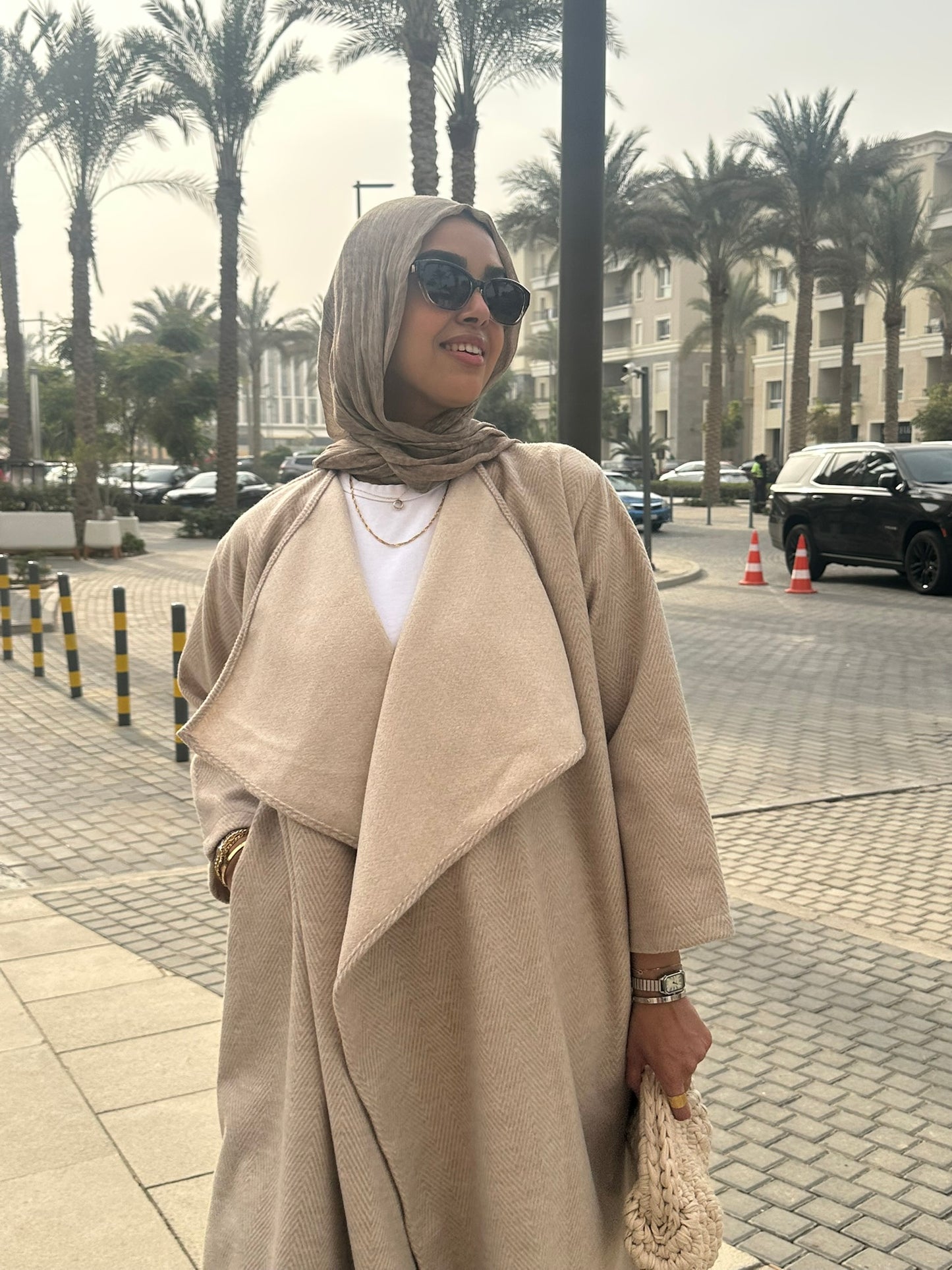 Tweed Cardigan Beige
