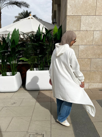 Creamy Asymmetric Hoodie