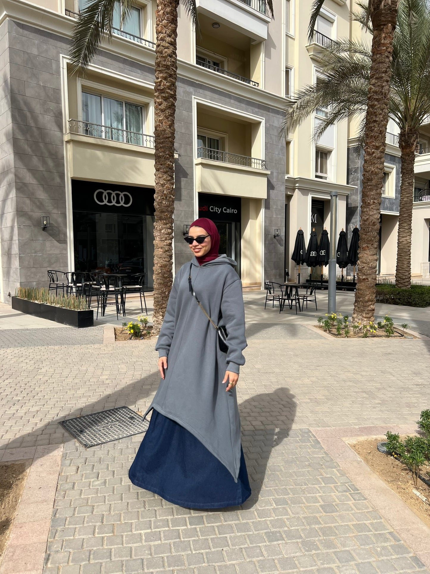 Grey Asymmetric Hoodie