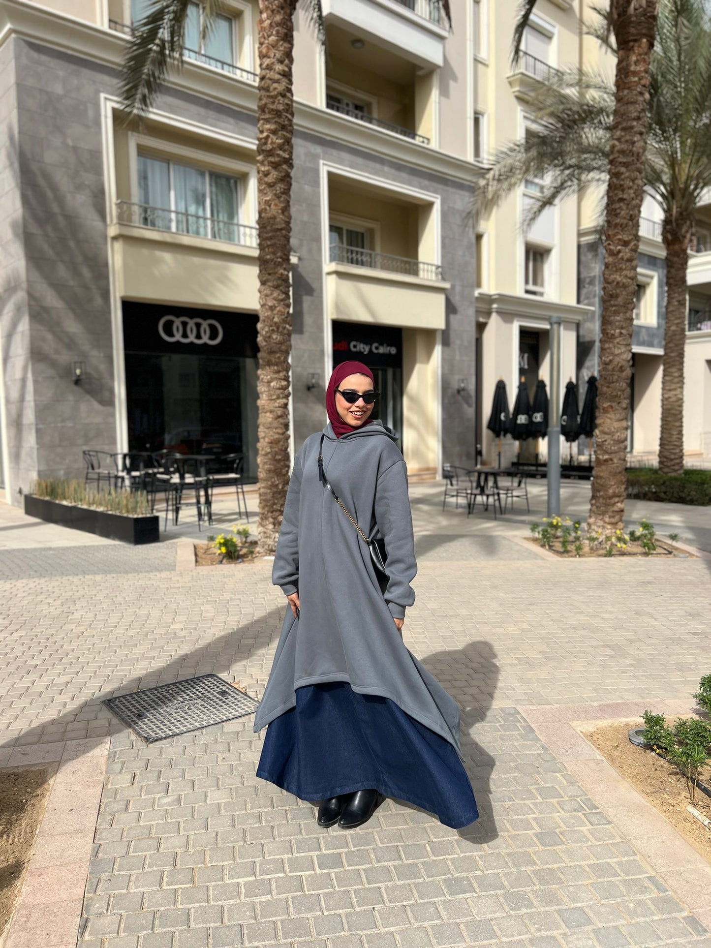 Grey Asymmetric Hoodie
