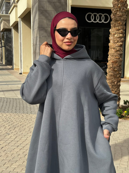 Grey Asymmetric Hoodie