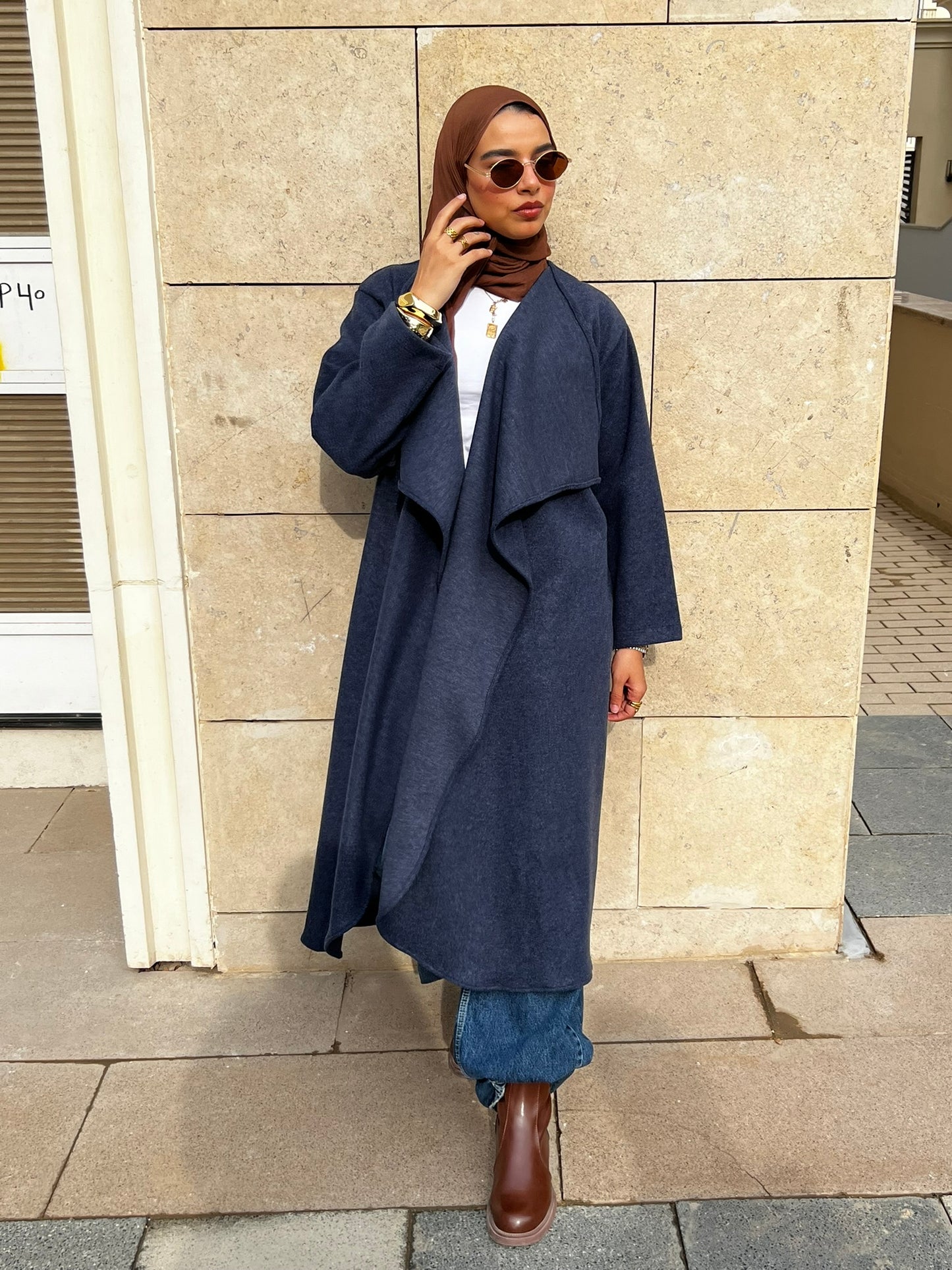 Tweed Cardigan Navy
