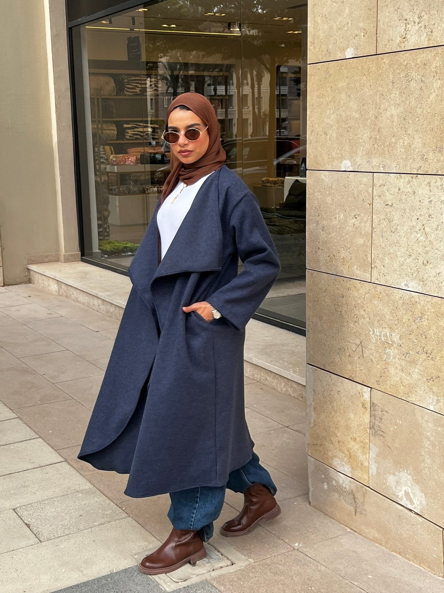 Tweed Cardigan Navy