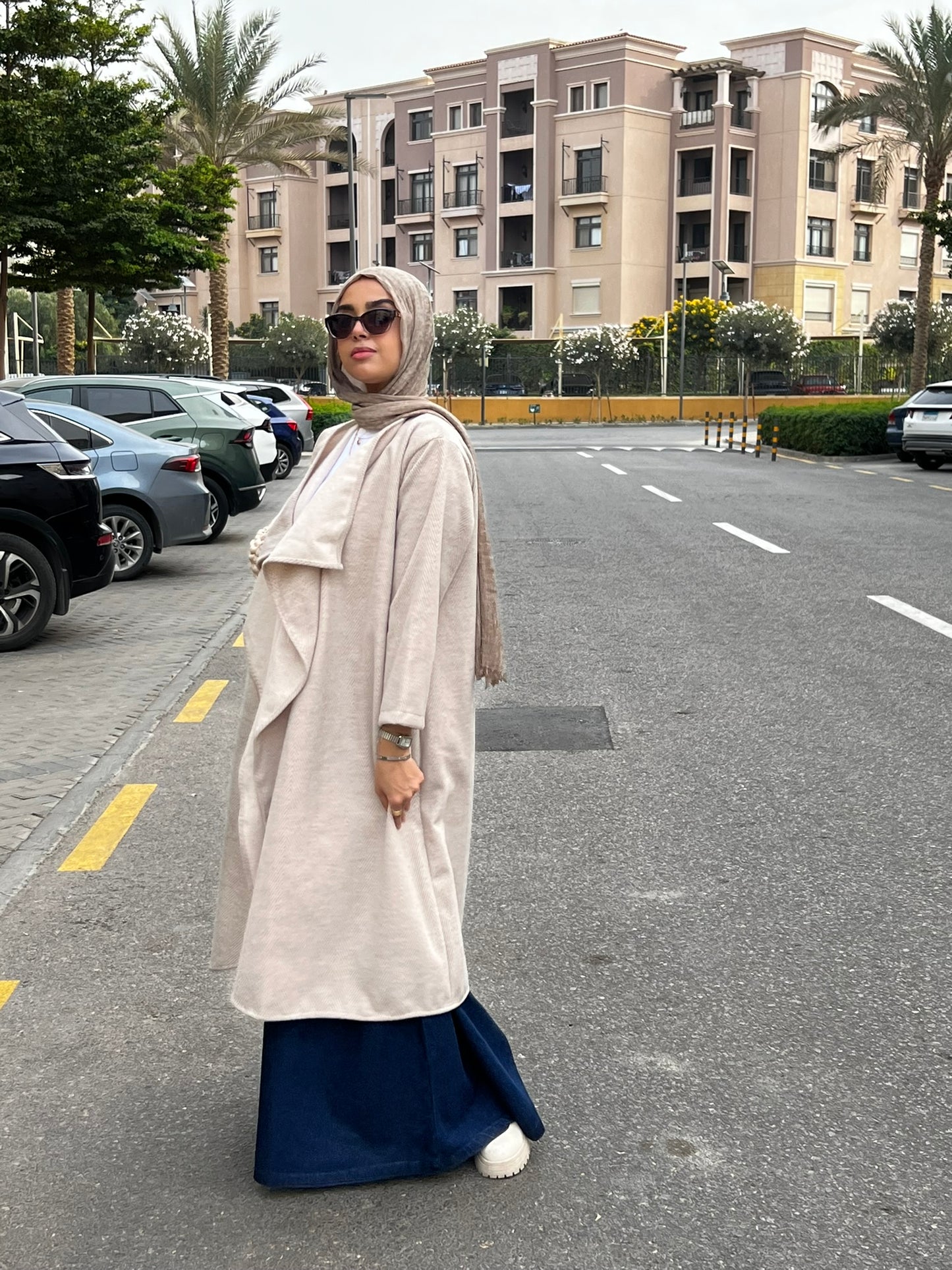 Tweed Cardigan Beige
