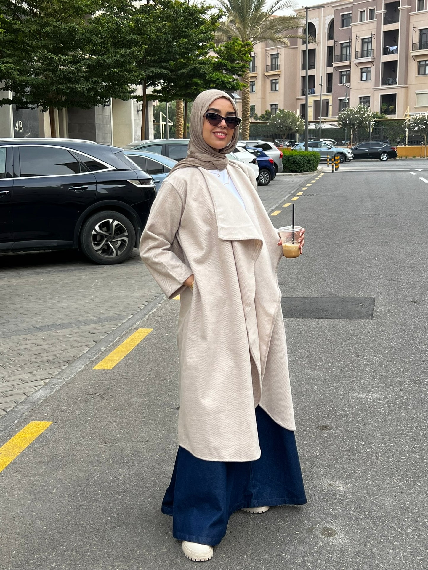 Tweed Cardigan Beige