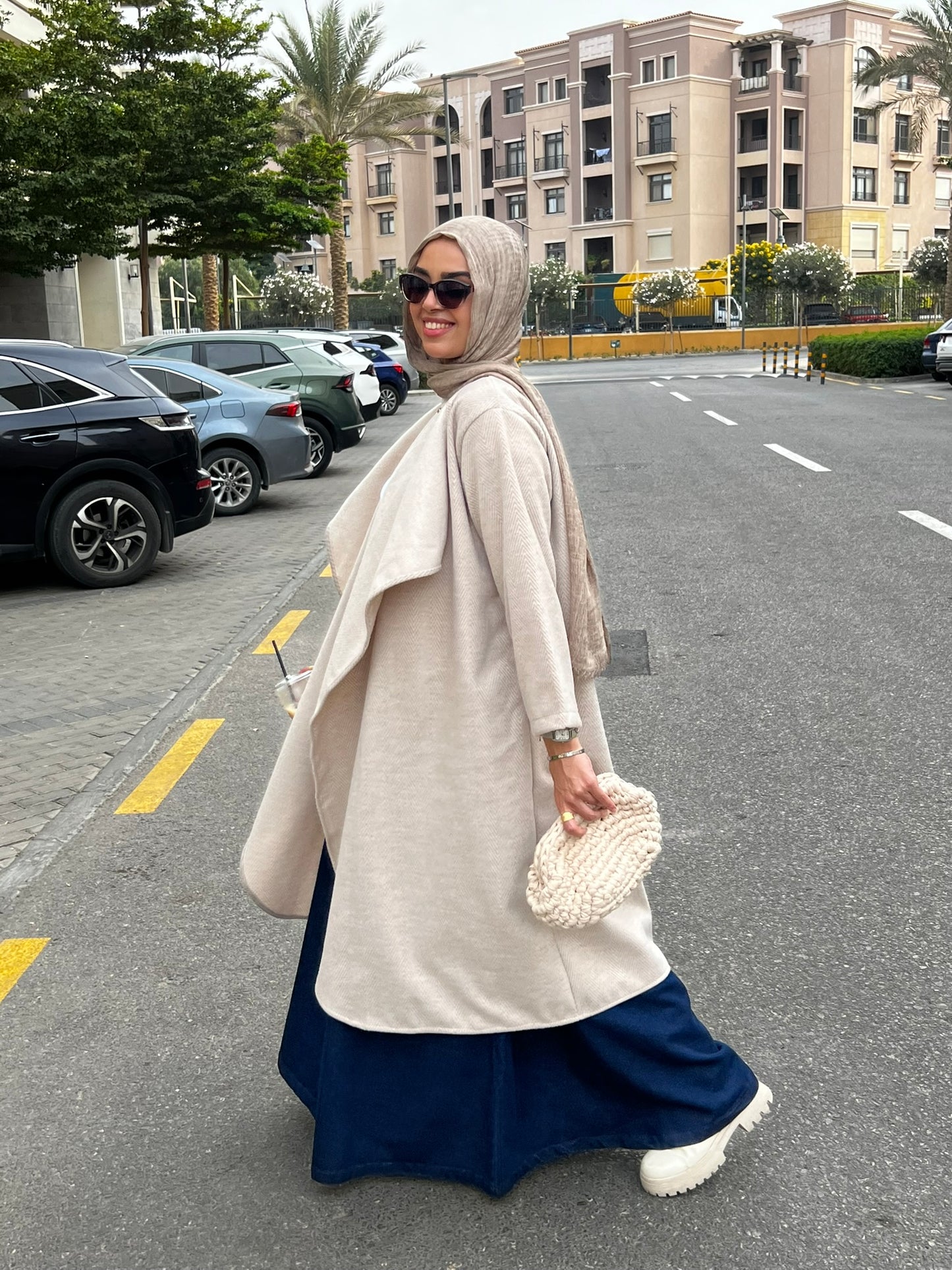 Tweed Cardigan Beige