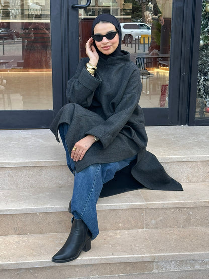 Dark Grey Wool Tunic