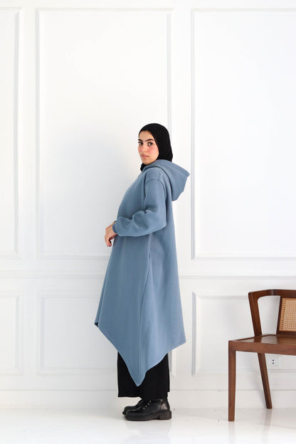 Greyish Blue Hoodie