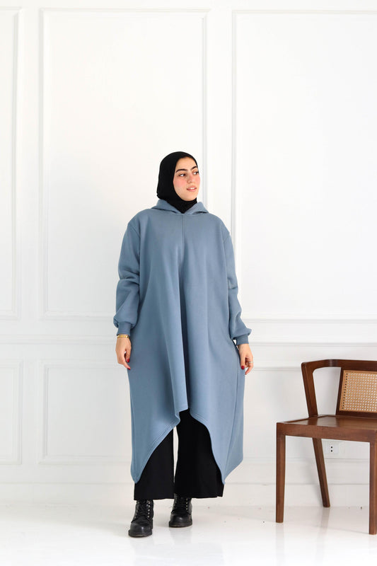 Greyish Blue Hoodie