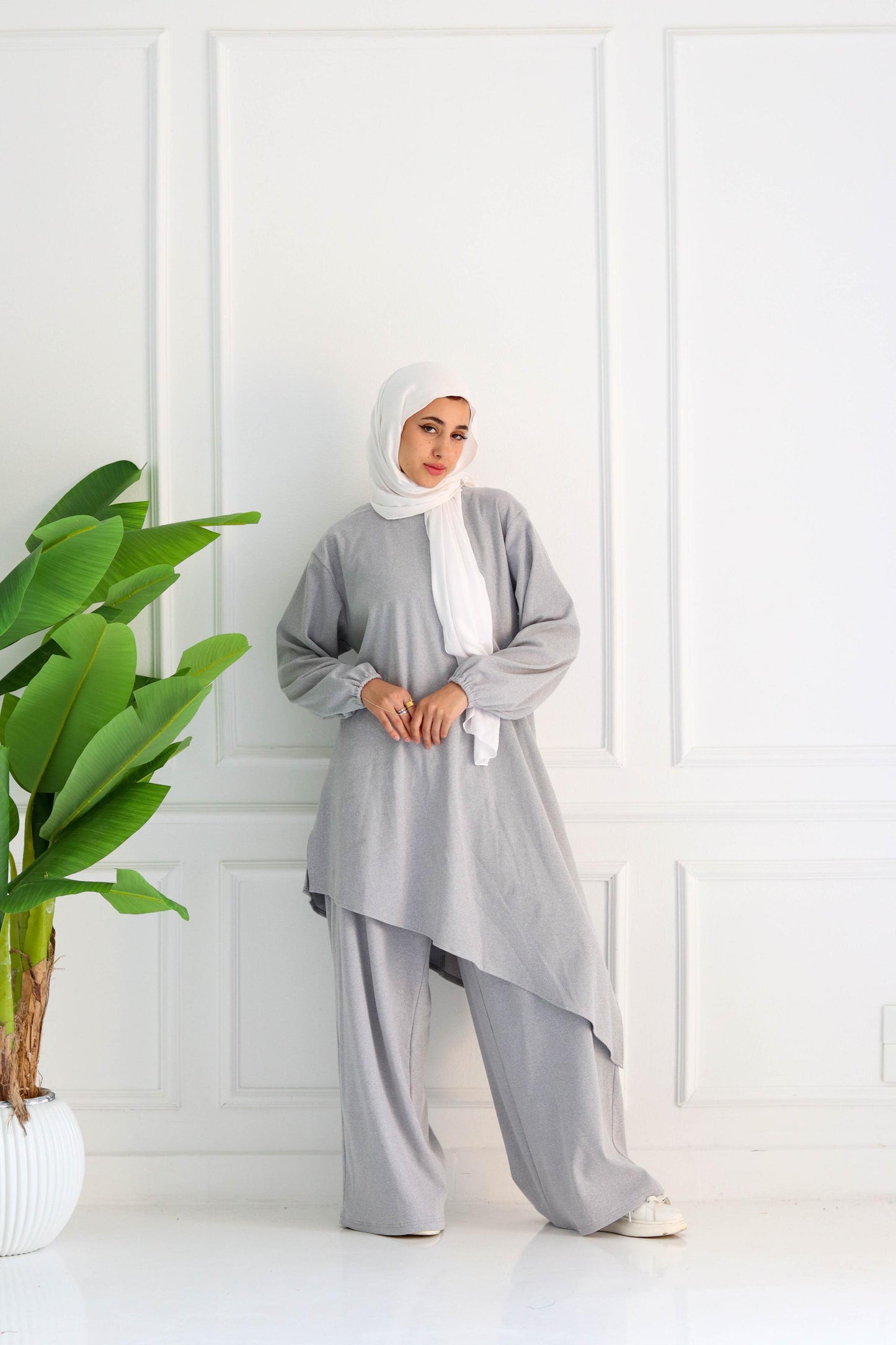 Light Grey Set Tunic & Pants
