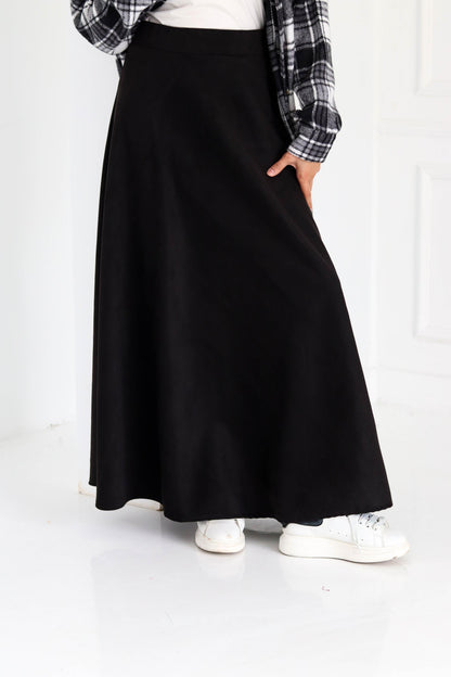 Black Suede Skirt