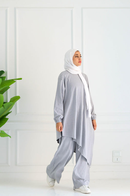 Light Grey Set Tunic & Pants
