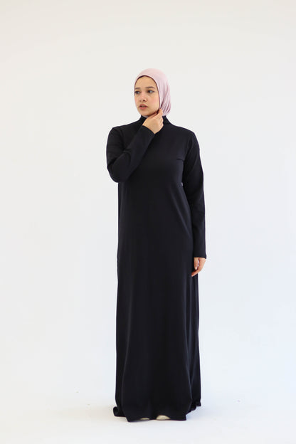 A-Line Black Basic Dress
