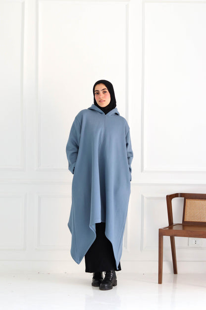 Greyish Blue Hoodie