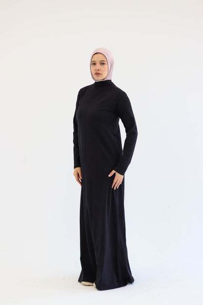 A-Line Black Basic Dress