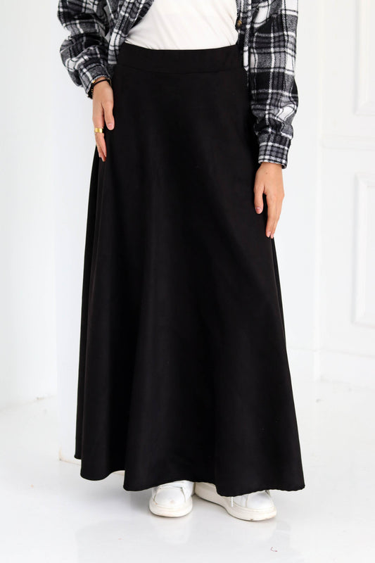 Black Suede Skirt